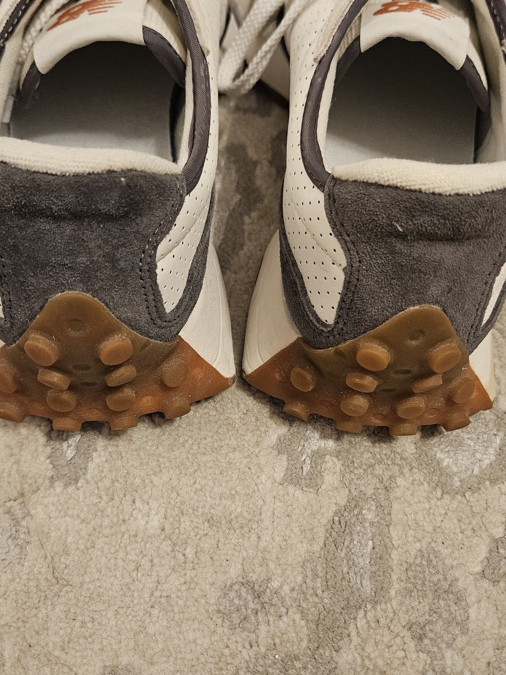 New Balance Castlerock Swa Salt White, Gray Perforated Leather Sneakers - Picture 11 of 11